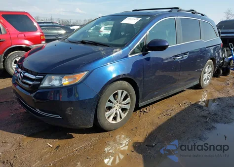 2015 Honda Odyssey Ex-L из США, поврежденный, VIN 5FNRL5H65FB006696
